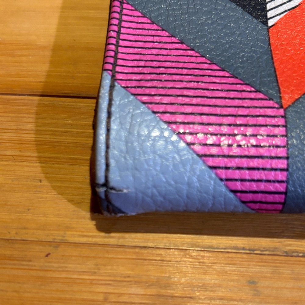 Fossil Multicolor Leather Wallet With Geometric D… - image 4